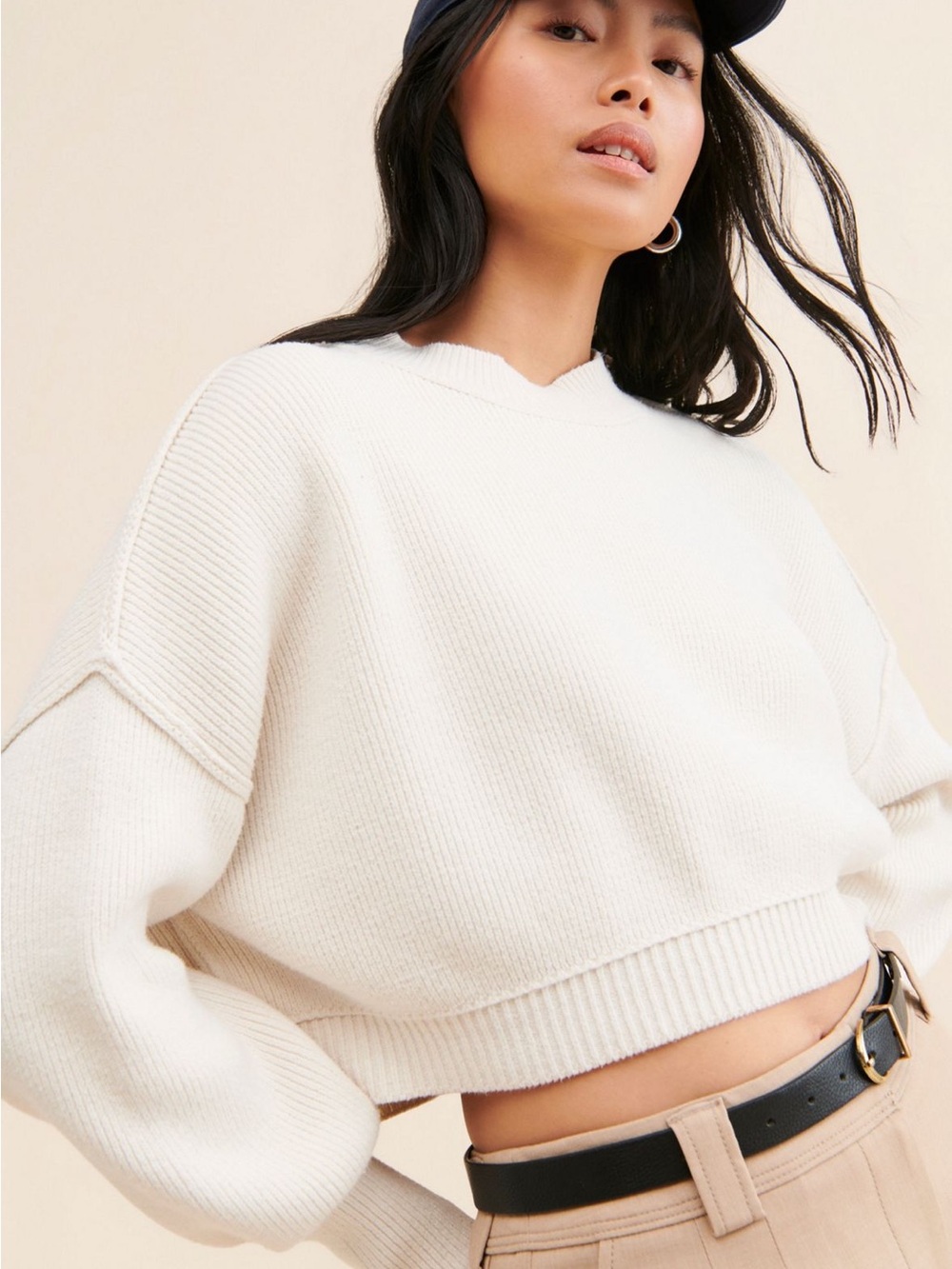 Free People Easy Street Crop Pullover